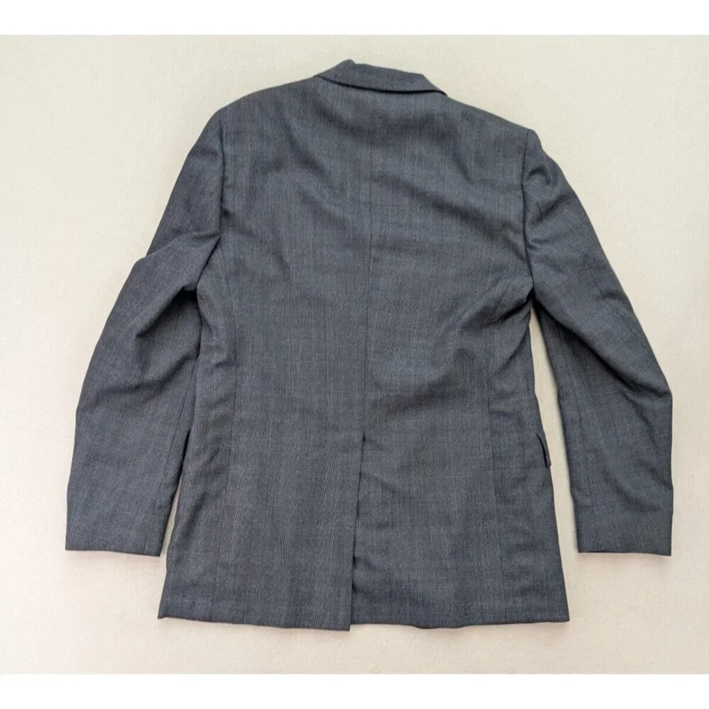 Hart Schaffner Marx Vintage Men's Blazer Jacket Sport Coat Size 40R Blue Plaid